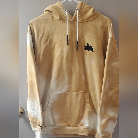 Ninjo Tan,  Cream, And Light Mustard  Tie-Dye Hoodie. Sz XL - Picture 3 of 6